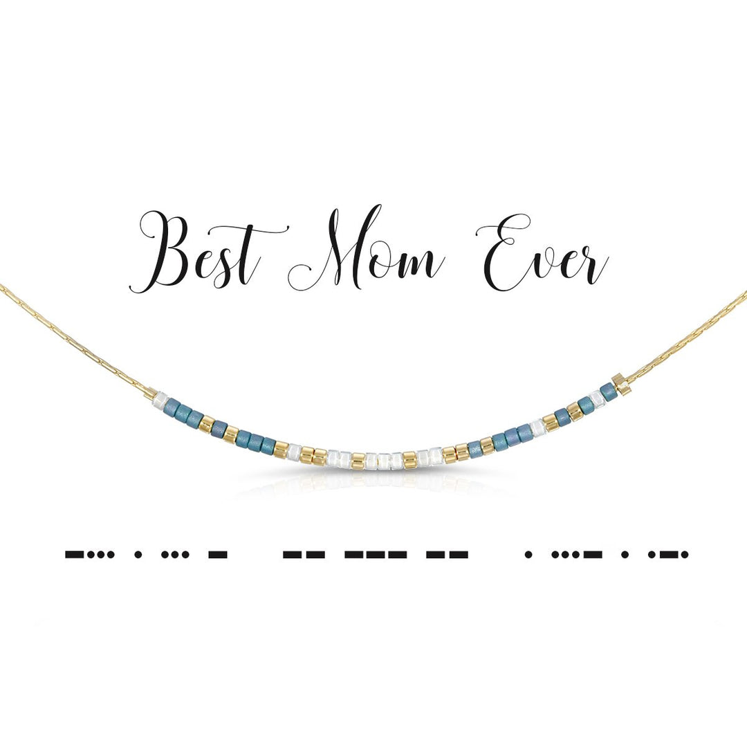 Dot & Dash Morse Code Necklace - Best Mom Ever