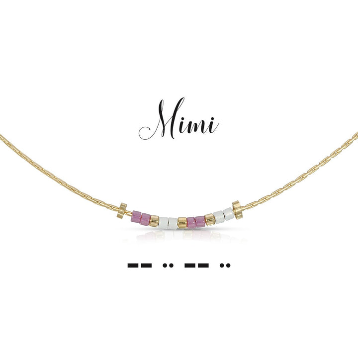Dot & Dash Morse Code Necklace - Mimi