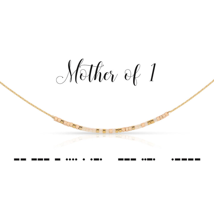 Dot & Dash Morse Code Necklace - Mother of One