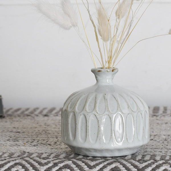 PD Home & Garden White Pattern Vase