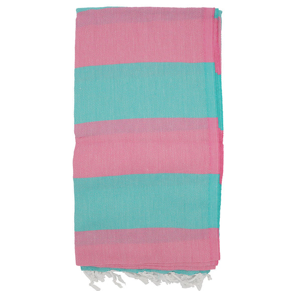 Birchwood Trading Clotho Turkish Towel - Pink & Green