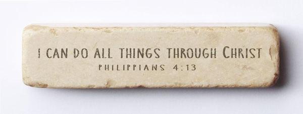 Twelve Stone Art Philippians 4:13 Scripture Stone (4 x 1 x 1")