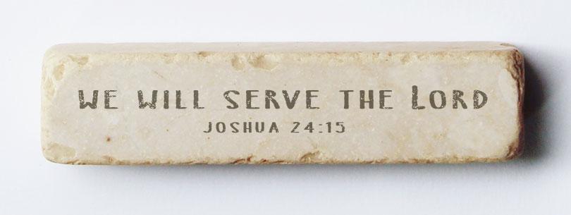 Twelve Stone Art Joshua 24:15 Scripture Stone (4 x 1 x 1")