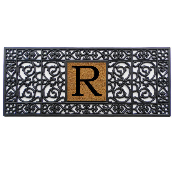 Home & More Rubber Doormat 17" x 41" w/Letter (Square Letter 9")