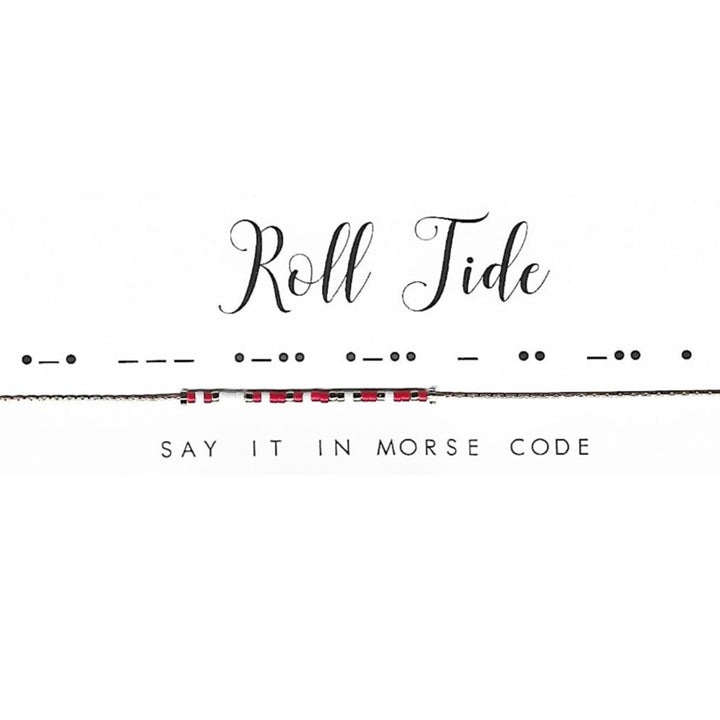 Dot & Dash Morse Code Necklace - Roll Tide