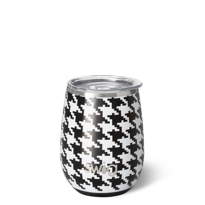 Swig 14oz Stemless Wine Cup - Houndstooth