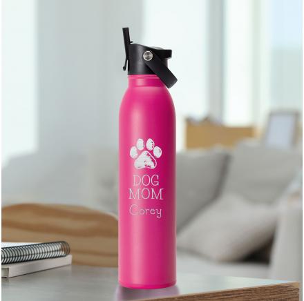 PGD Swig Flip + Sip 20oz Water Bottle - Hot Pink w/Personalization