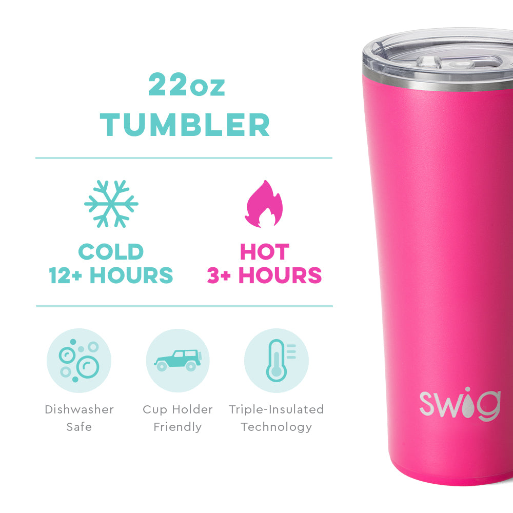 PGD Swig 22oz Tumbler - Hot Pink w/Personalization