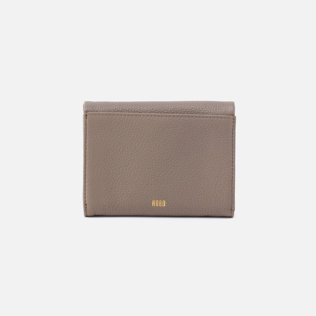 Hobo Lumen Medium Bifold Compact Wallet - Graphite Velvet Hide