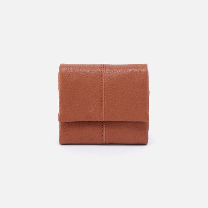 Hobo Keen Mini Trifold Wallet - Cashew Velvet Pebbled Hide