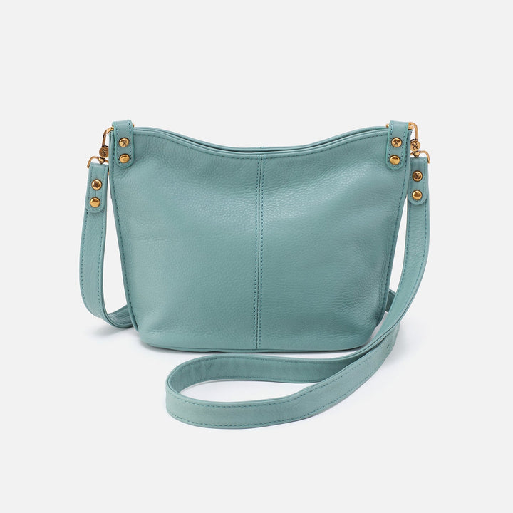 Hobo Pier Small Crossbody Shoulder Bag - Pale Green Pebbled Leather