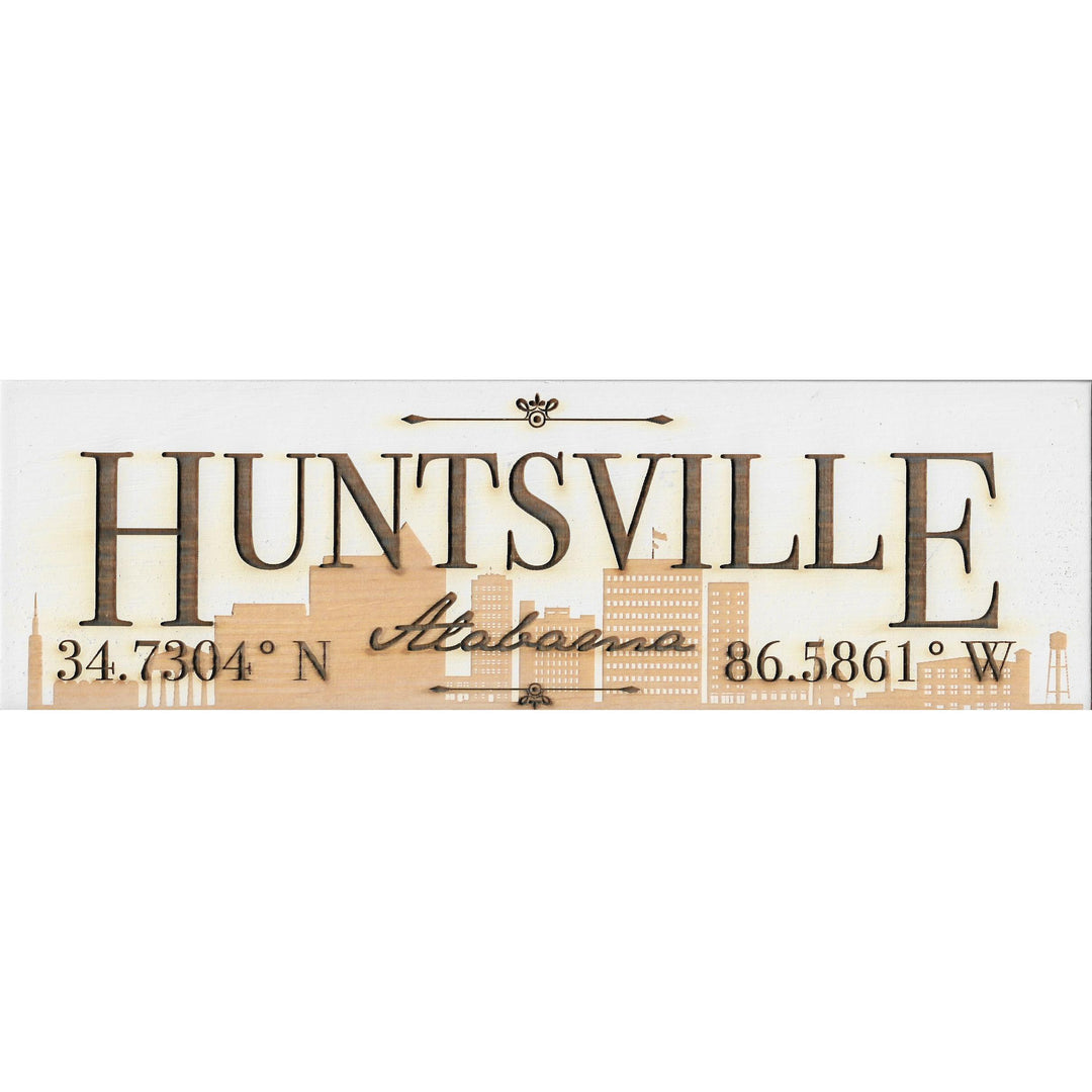 Fire & Pine Huntsville Printed Paper Blanc City Coordinates Board