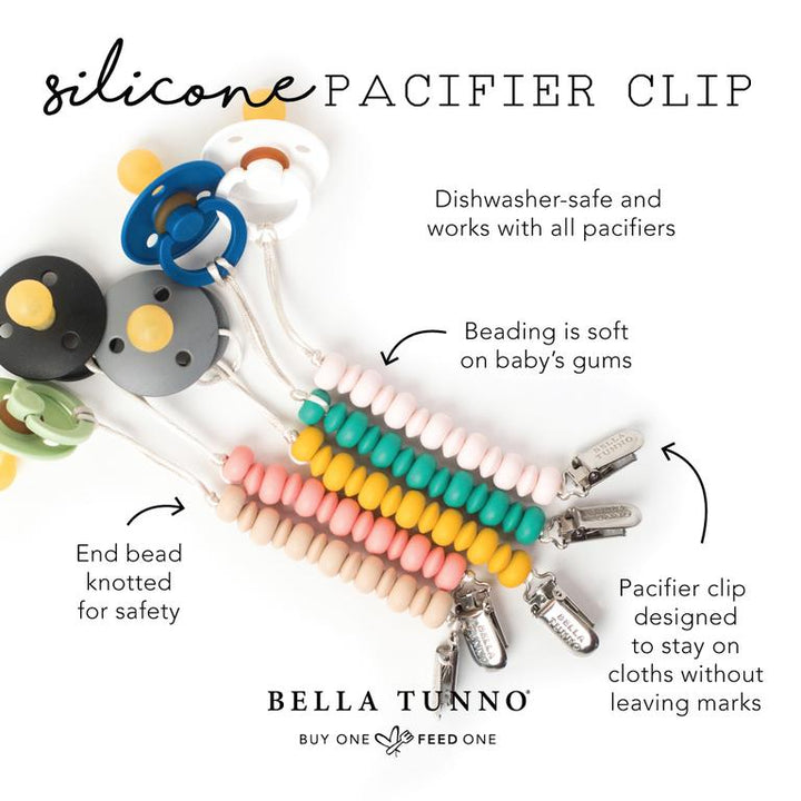Bella Tunno Pacifier Clip - Light Pink