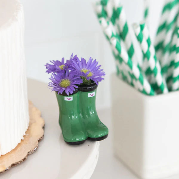 Nora Fleming Mini - Green Boots