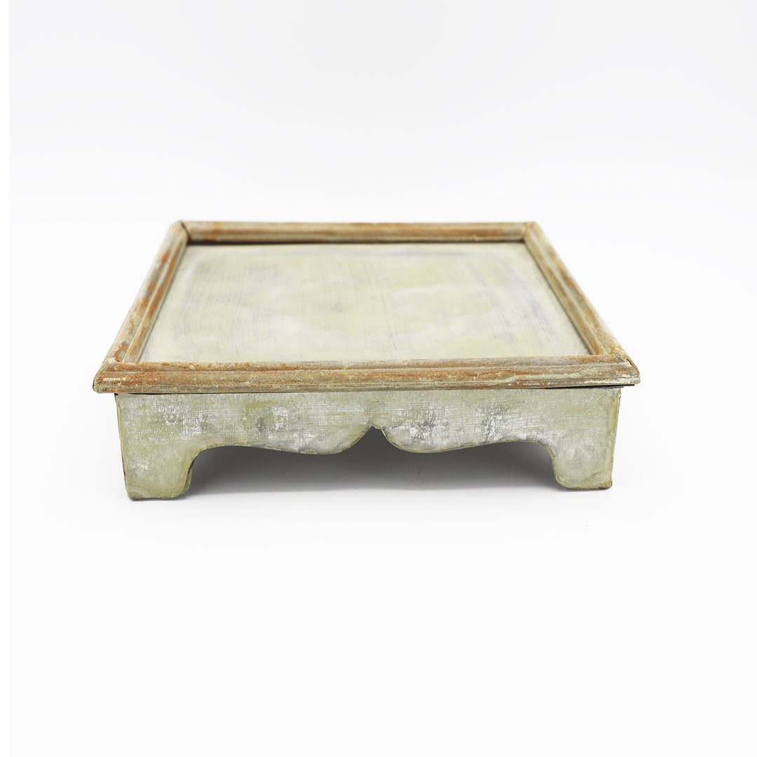 Trade Cie Galvanized Pedestal Tray - Small