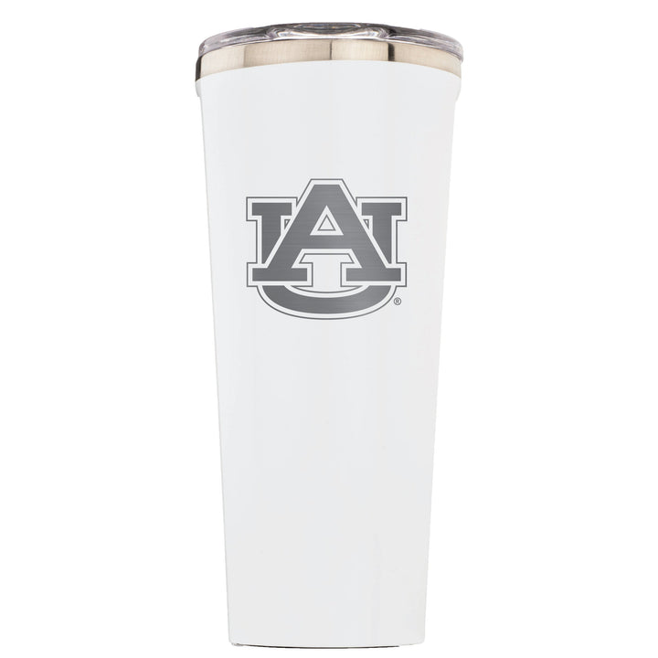 Corkcicle Triple Insulated Tumbler with Auburn Tigers Primary Logo - White