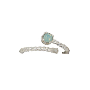 Earth Grace Seafoam Opal Stackable Wrap Ring