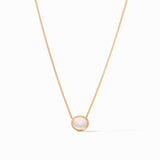 Julie Vos Verona Solitaire Necklace - Iridescent Clear Crystal
