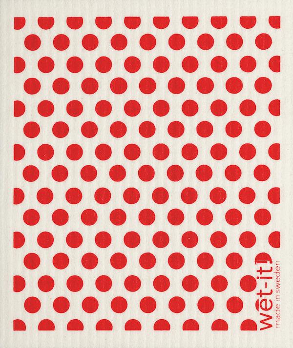 Wet It! Swedish Cloth - Cuddly Dots & Dots Red