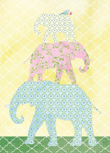 Kris-10's Creations Elephant Family Baby Card
