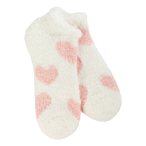 World's Softest Socks Cozy Low - Rose Heart