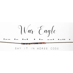 Dot & Dash Morse Code Necklace - War Eagle