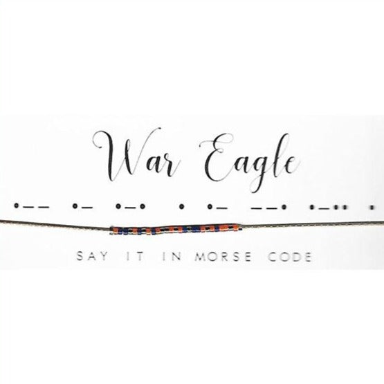 Dot & Dash Morse Code Bracelet - War Eagle