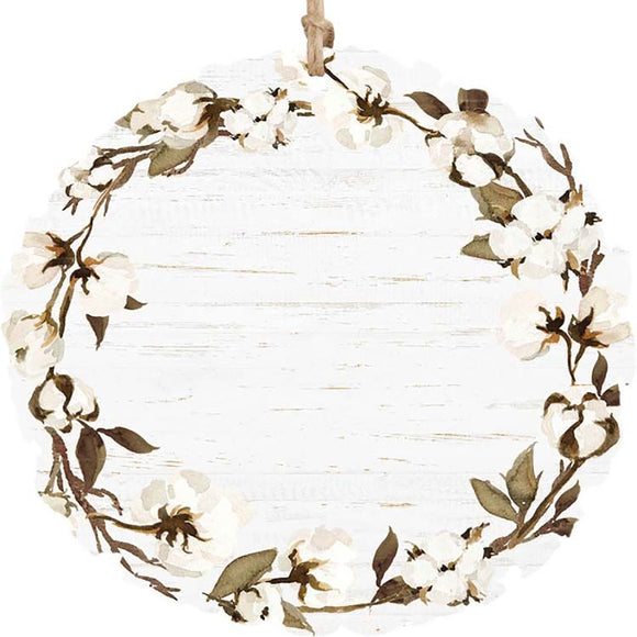 PGD Ornament - Cotton Wreath w/Personalization