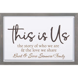 PGD Framed Sign - This Is Us w/Personalization