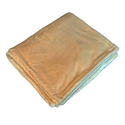 Birchwood Trading Flannel Fleece Throw - Camel