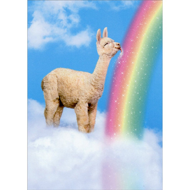 Avanti Press Llama Licks Rainbow Cute Friendship Card