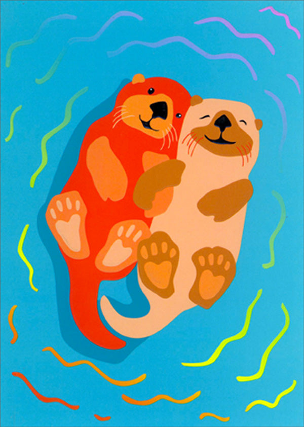 Avanti Press Otters Holding Hands Anniversary Card