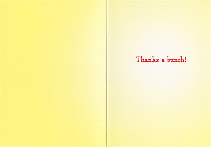 Avanti Press Girl Holding Hat of Flowers Thank You Card
