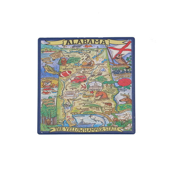 Certified International Souvenir Coasters - Alabama Set of 4