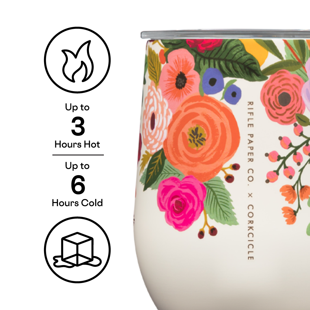 Corkcicle 12oz Stemless - Rifle Paper Garden Party