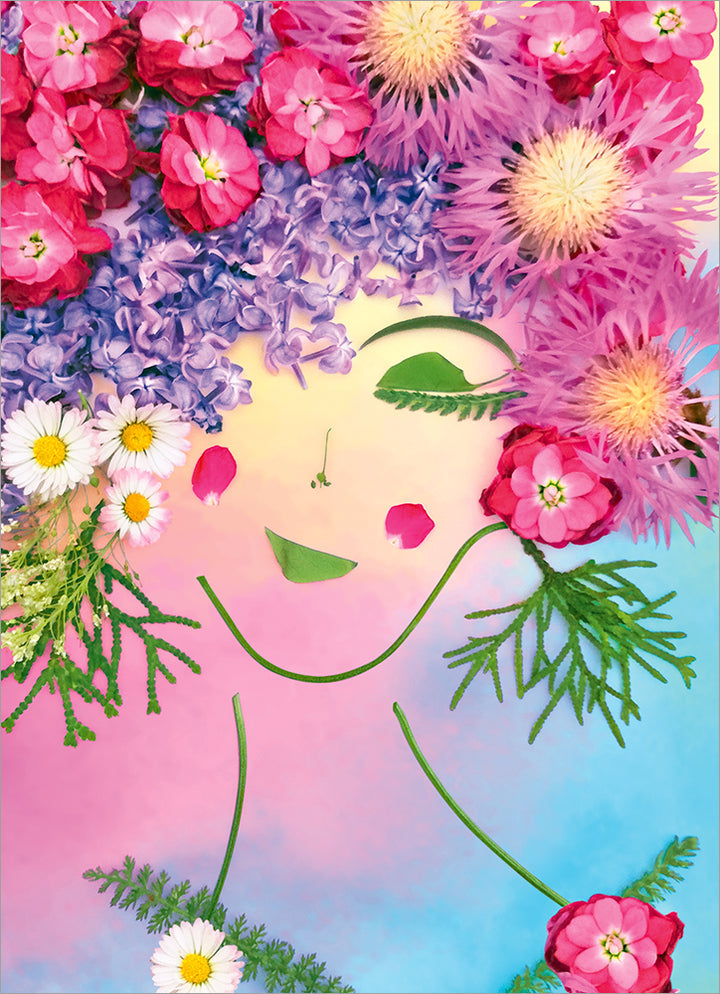 Avanti Press Lady with Flower Hair Blank Card