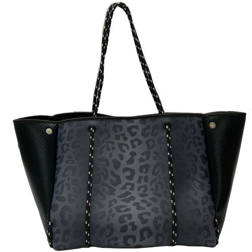 Parker & Hyde Parker & Hyde Neoprene Tote Bag - Black Leopard $ 98