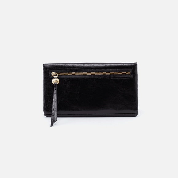 Hobo Lumen Continental Wallet - Black Vintage Hide