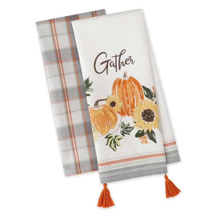 DII Dish Towel - Gather Fall Squash Set Of 2