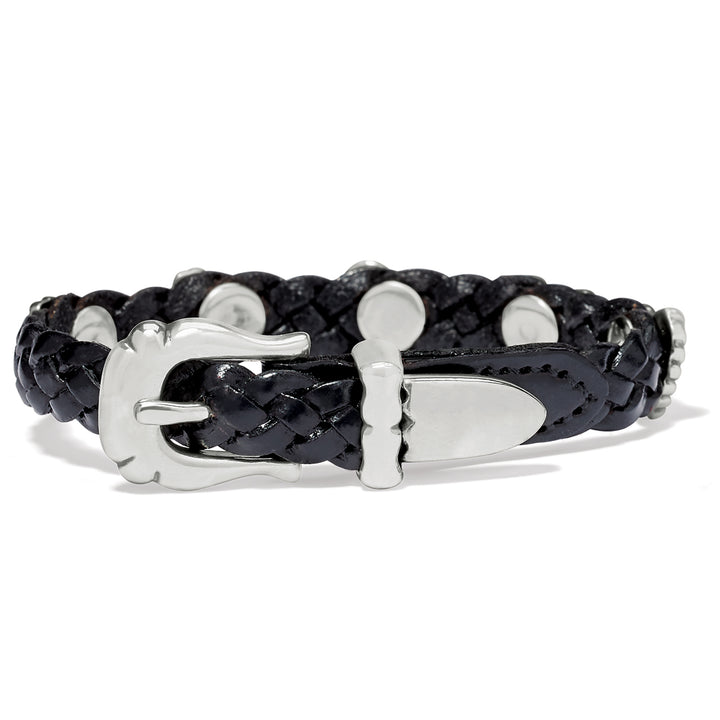 Brighton Roped Heart Braid Bandit Bracelet - Black