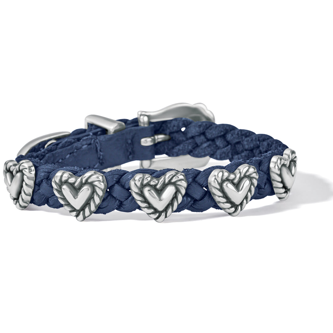 Brighton Roped Heart Braid Bandit Bracelet - French Blue