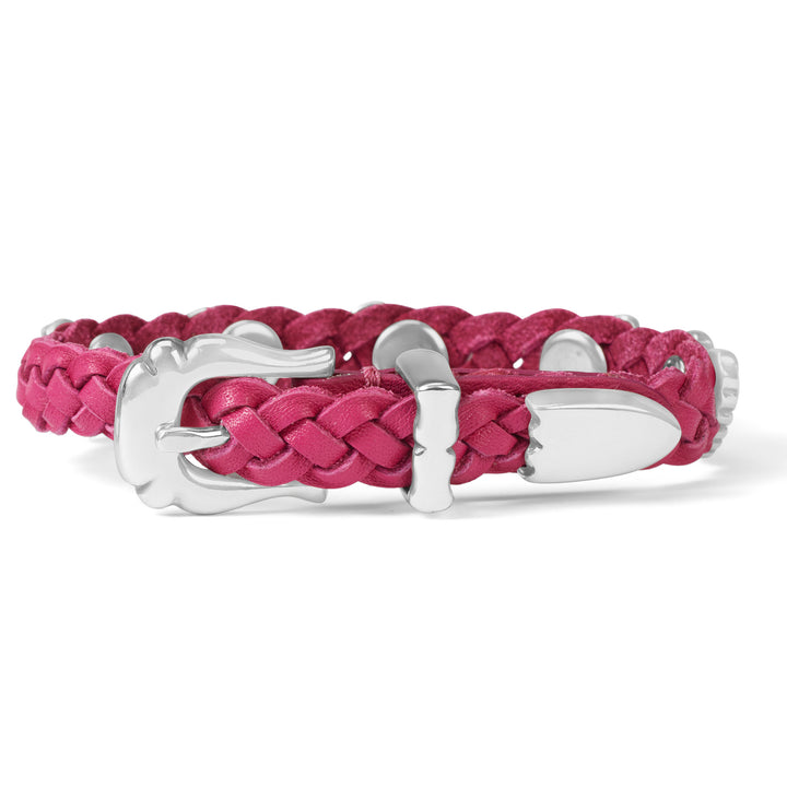 Brighton Roped Heart Braid Bandit Bracelet - Pink