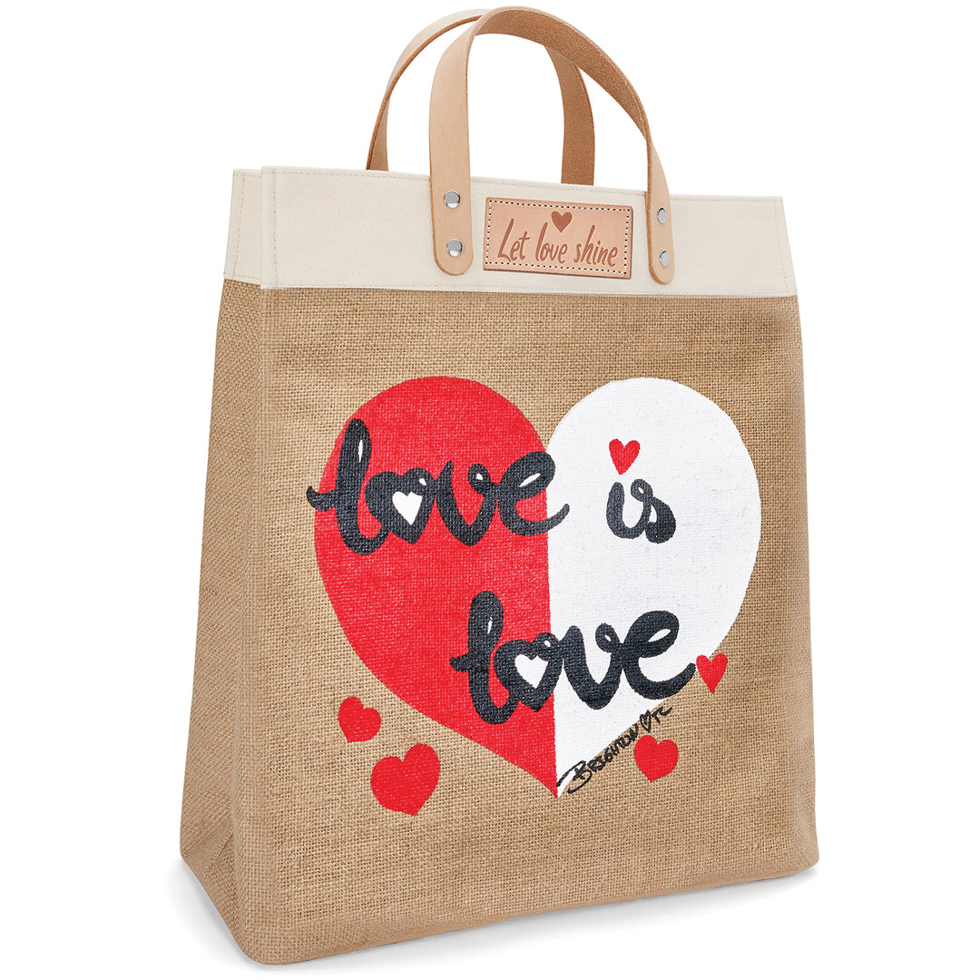 Brighton Love is Love Burlap Tote