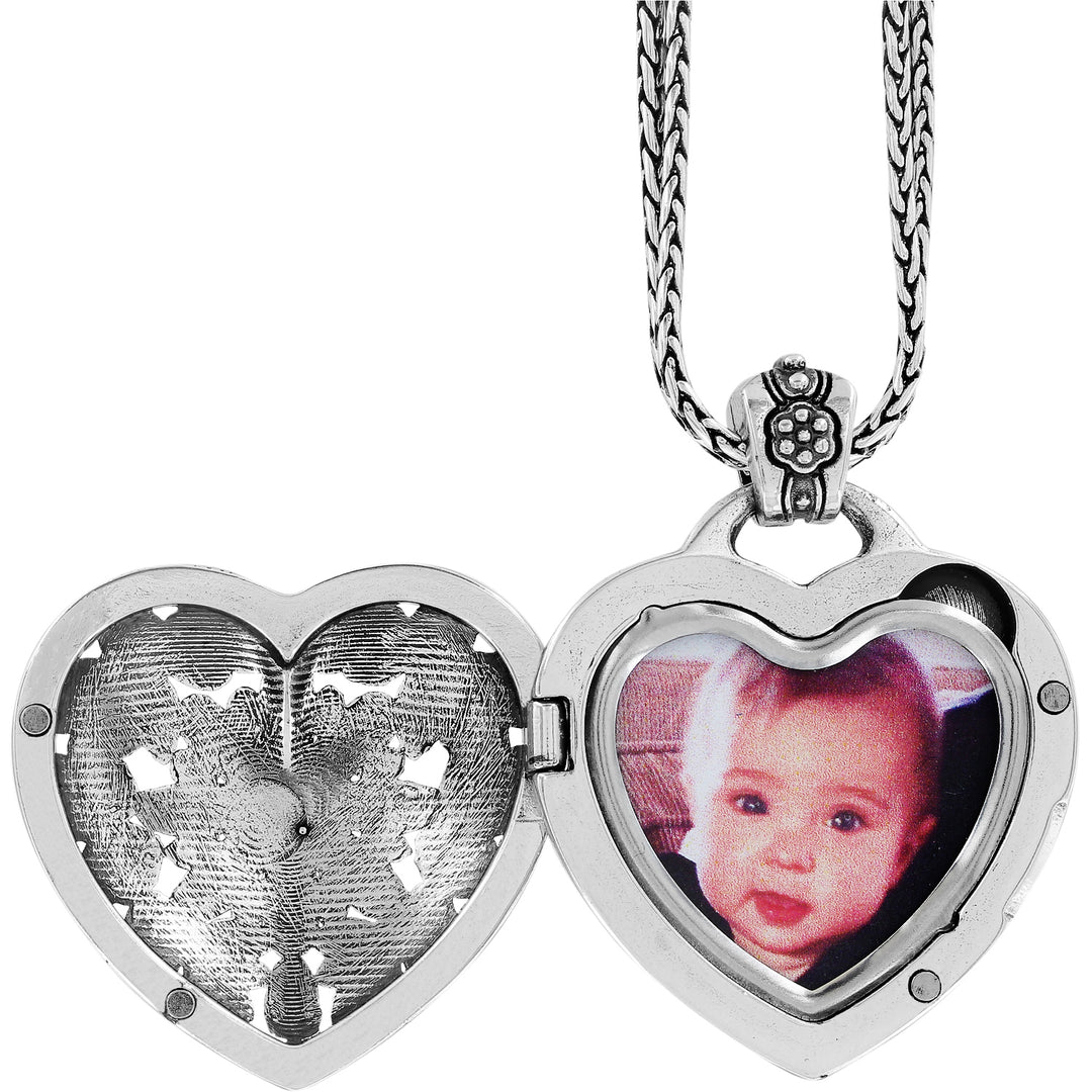 Brighton Floral Heart Locket Necklace