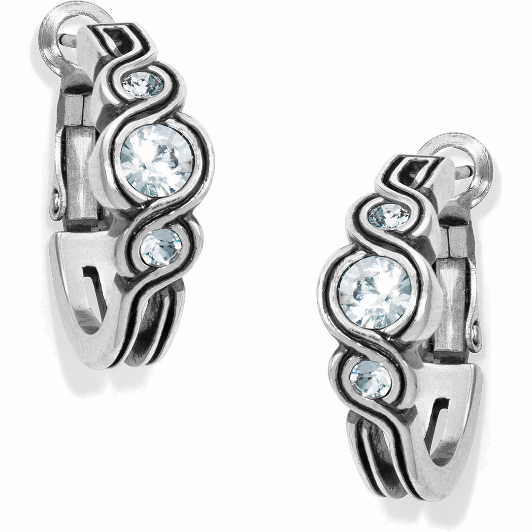 Brighton Infinity Sparkle Hoop Post Earrings Gift Box