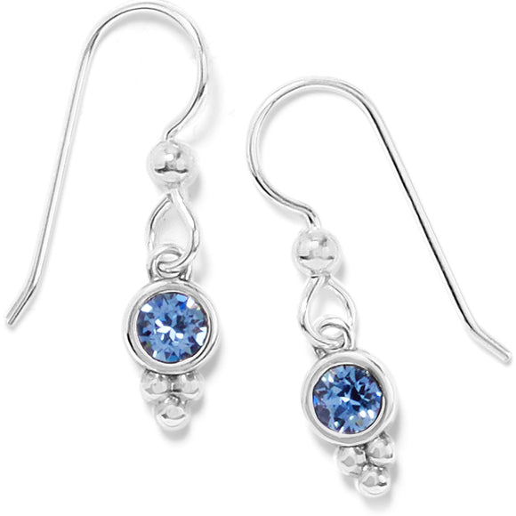 Brighton Color Drops French Wire Earrings-Silver/Blue