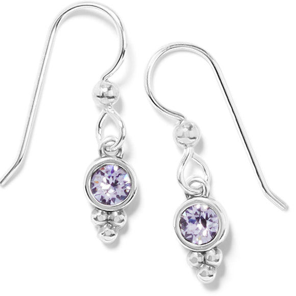 Brighton Color Drops French Wire Earrings-Silver/Gray