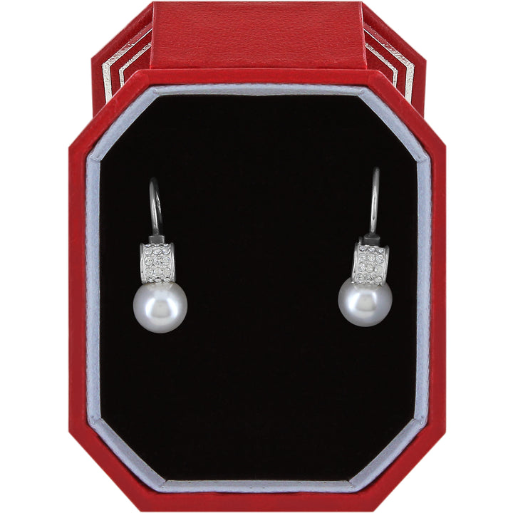 Brighton Meridian Petite Pearl Leverback Earrings Gift Box