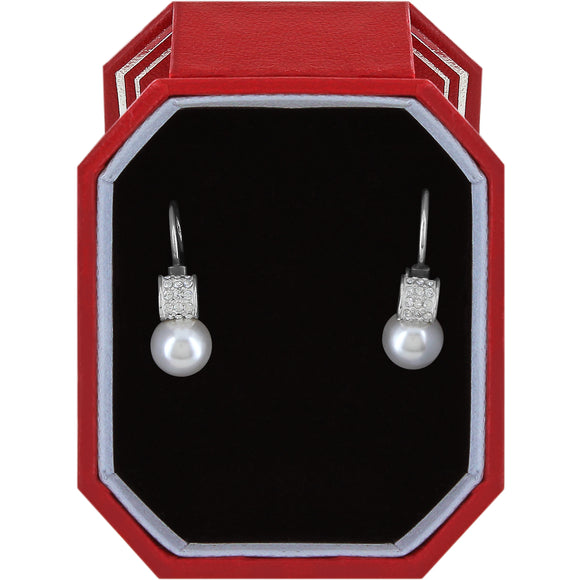 Brighton Meridian Petite Pearl Leverback Earrings Gift Box