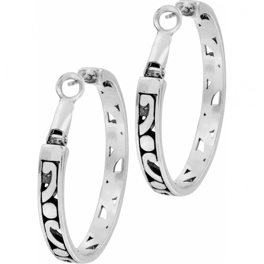 Brighton Contempo Medium Hoop Earrings - Silver